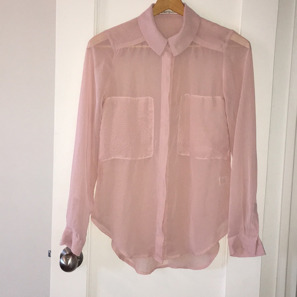 Sheer Button Down Shirt